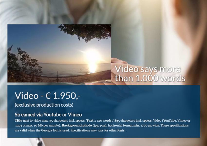 Afbeelding in kolom - proposities - Video